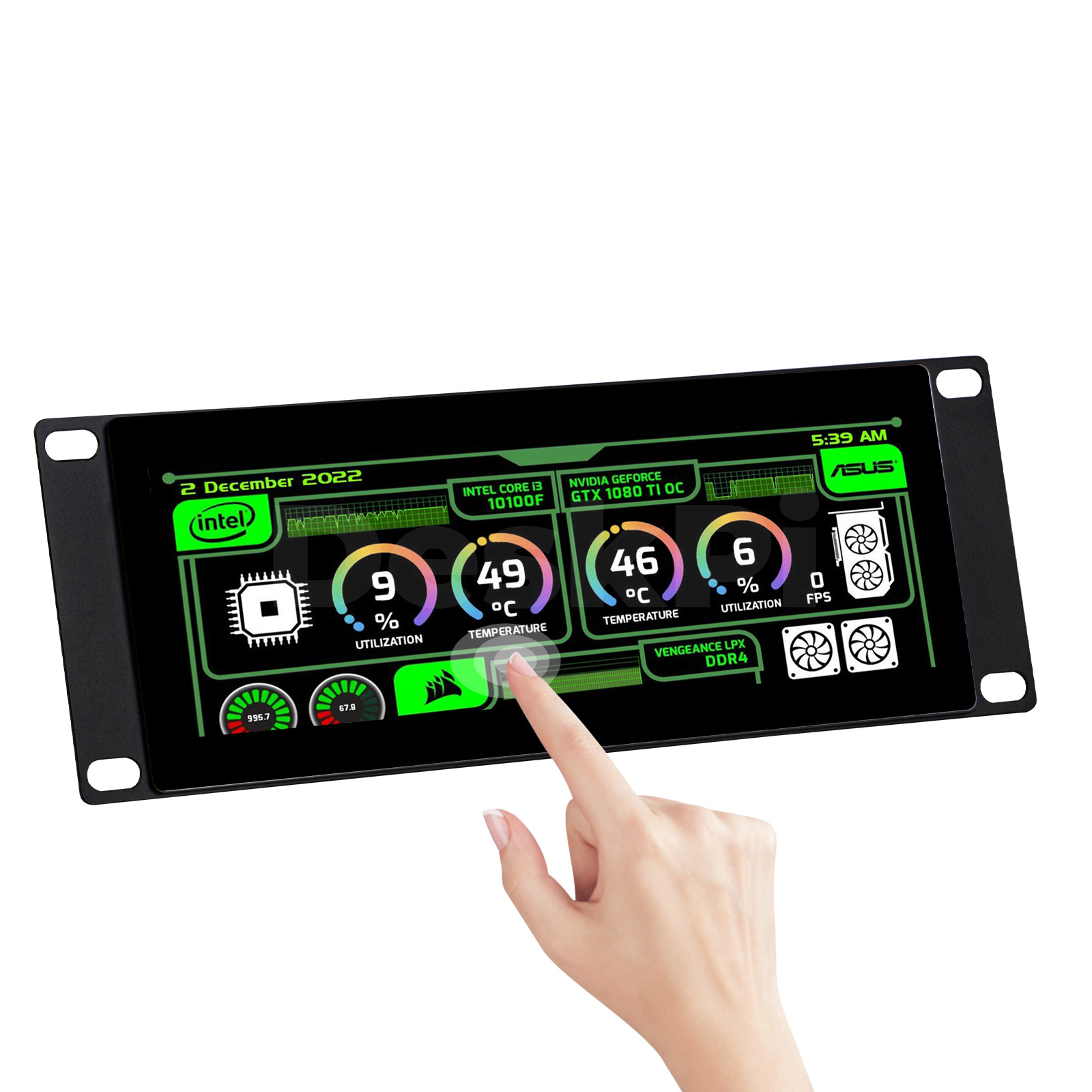 Deskpi Super6C - DeskPi หน้าจอสัมผัสขนาด 7.84 นิ้ว 1280X400 จอแสดงผล