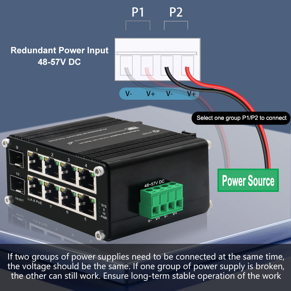 สวิตช์ PoE แบบจัดการ 8 พอร์ต 1 - Managed Gigabit Poe Switch 8 Port 802.3At บทวิจารณ์และราคา