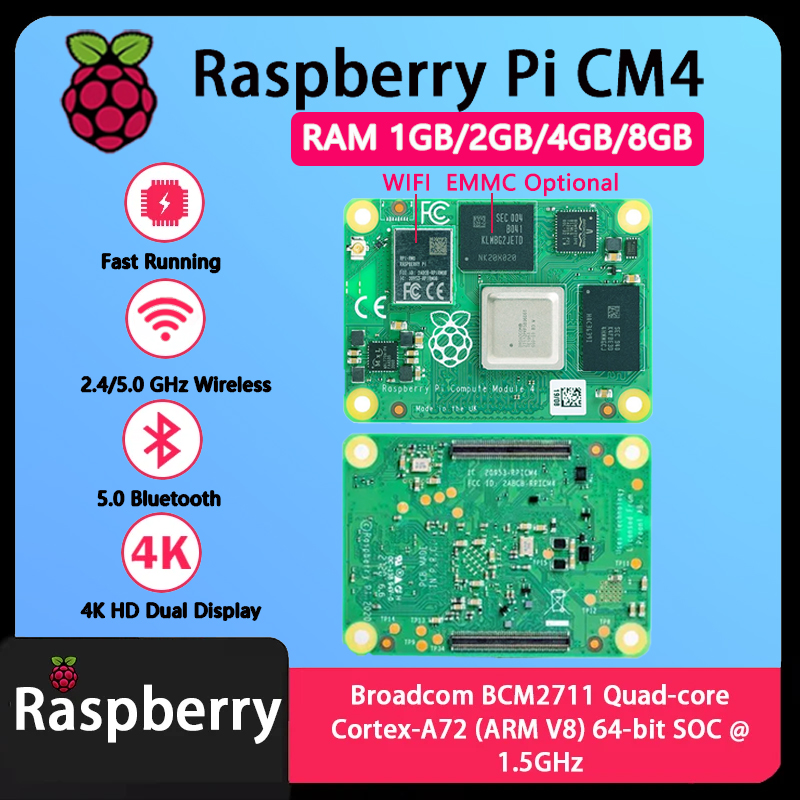 Raspberry Pi CM4 1GB/2GB/4GB/8 - Raspberry Pi Cm4 8Gb Ram 32Gb Emmc Wifi บทวิจารณ์และราคา