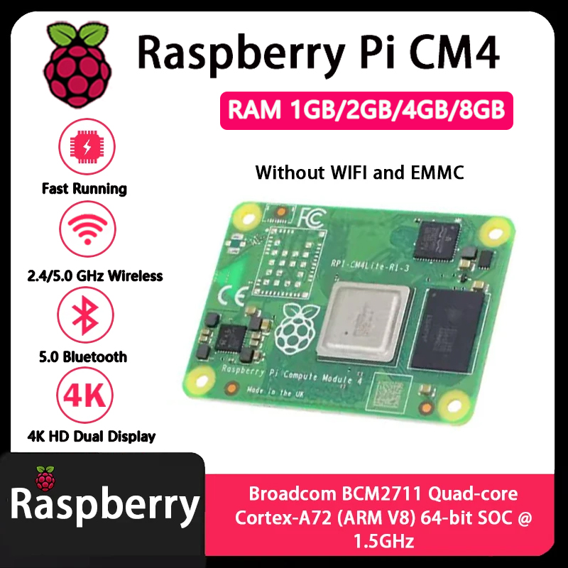 Raspberry Pi CM4 1GB/2GB/4GB/8 - Raspberry Pi Cm4 8Gb Ram 32Gb Emmc Wifi บทวิจารณ์และราคา