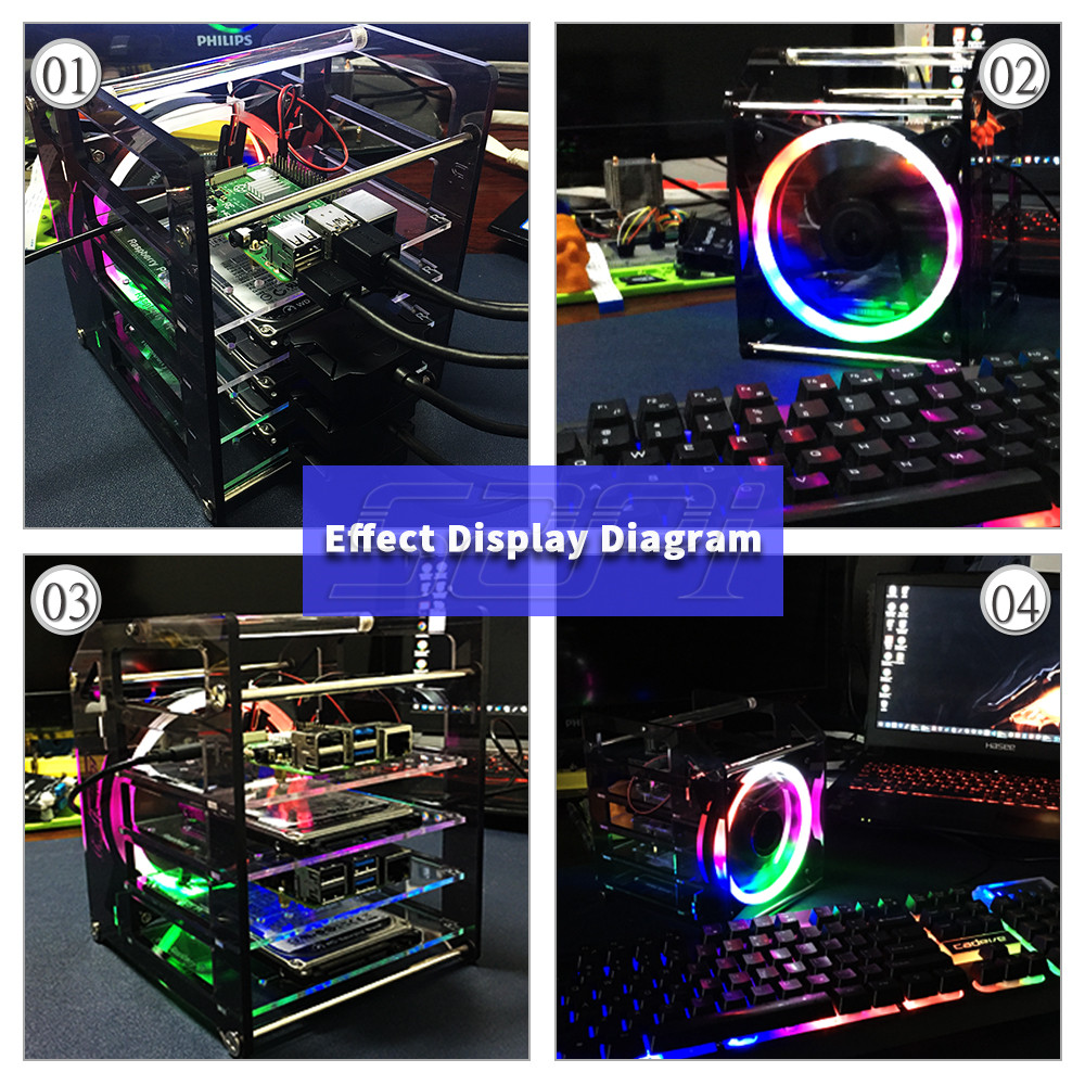 52Pi Rack Tower 4ชั้นอะคริลิคเ - Deskpi Super6C บทวิจารณ์และราคา