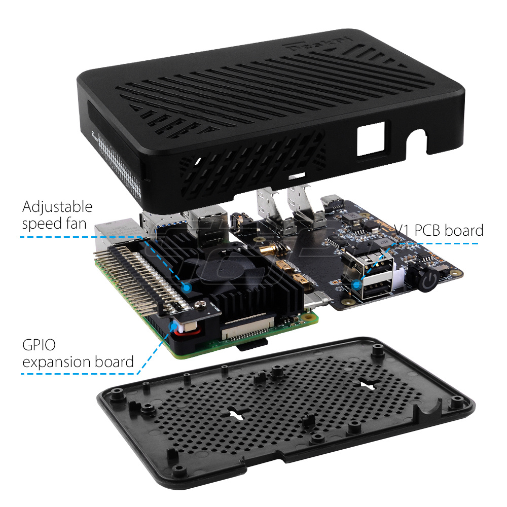 52Pi Raspberry Pi 4รุ่น B Desk - Deskpi Super6C บทวิจารณ์และราคา