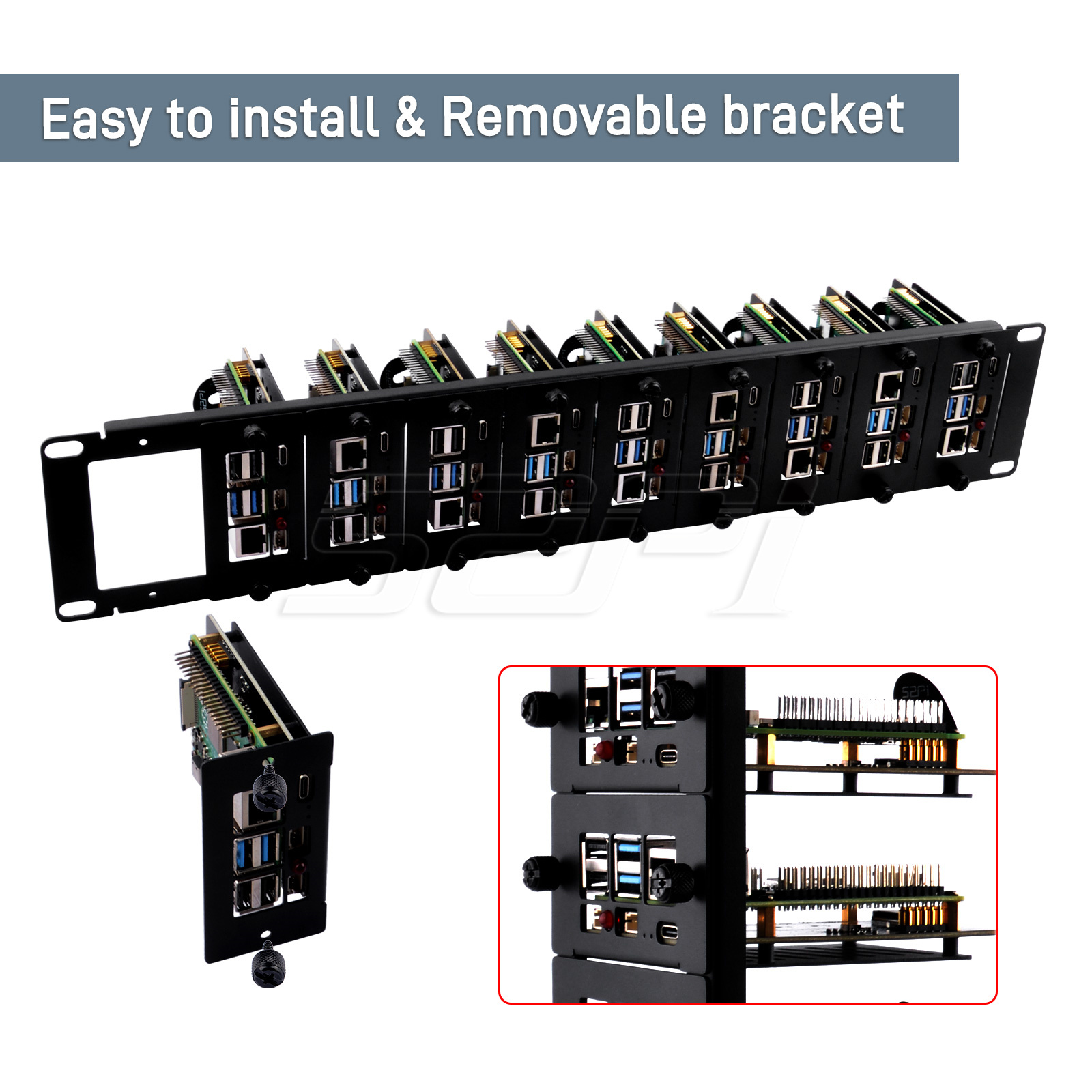 52Pi 2U Rackmount เหล็กชุดสําห - Deskpi Super6C บทวิจารณ์และราคา