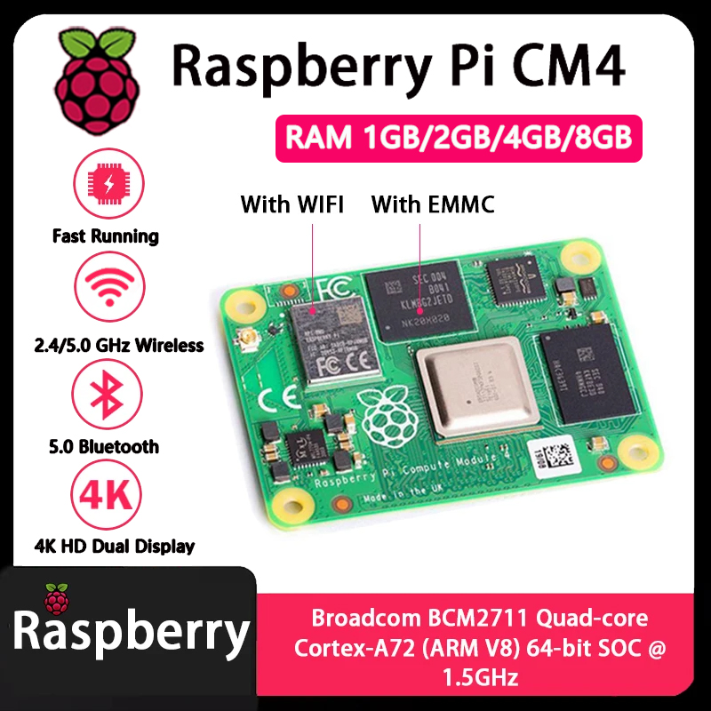 Raspberry Pi CM4 แรม 1GB/2GB/4 - Raspberry Pi Cm4 8Gb Ram 32Gb Emmc Wifi บทวิจารณ์และราคา